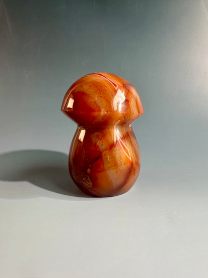 Carnelian Mushroom Carving – Option B | Creativity, Joy & Positive Energy