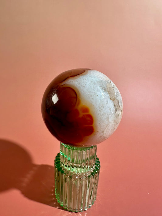 Carnelian Sphere – Option L | Collector Crystal, Joy, Vitality & Positive Energy