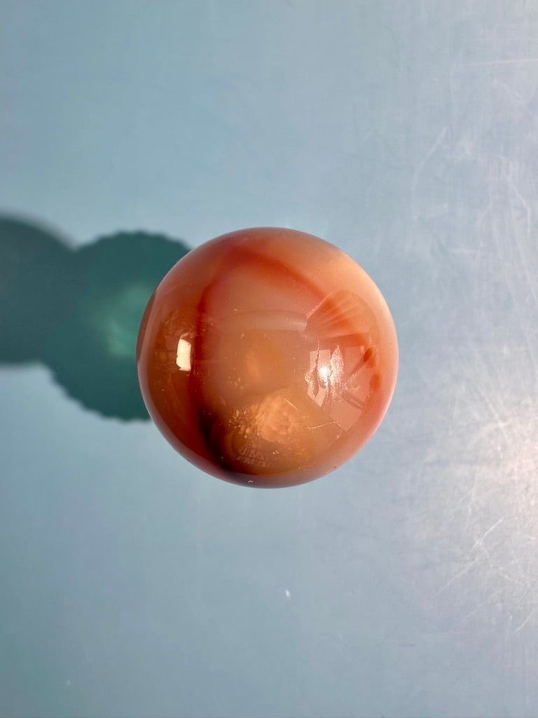 Carnelian Sphere – Option C | Collector Crystal, Strength & Personal Growth