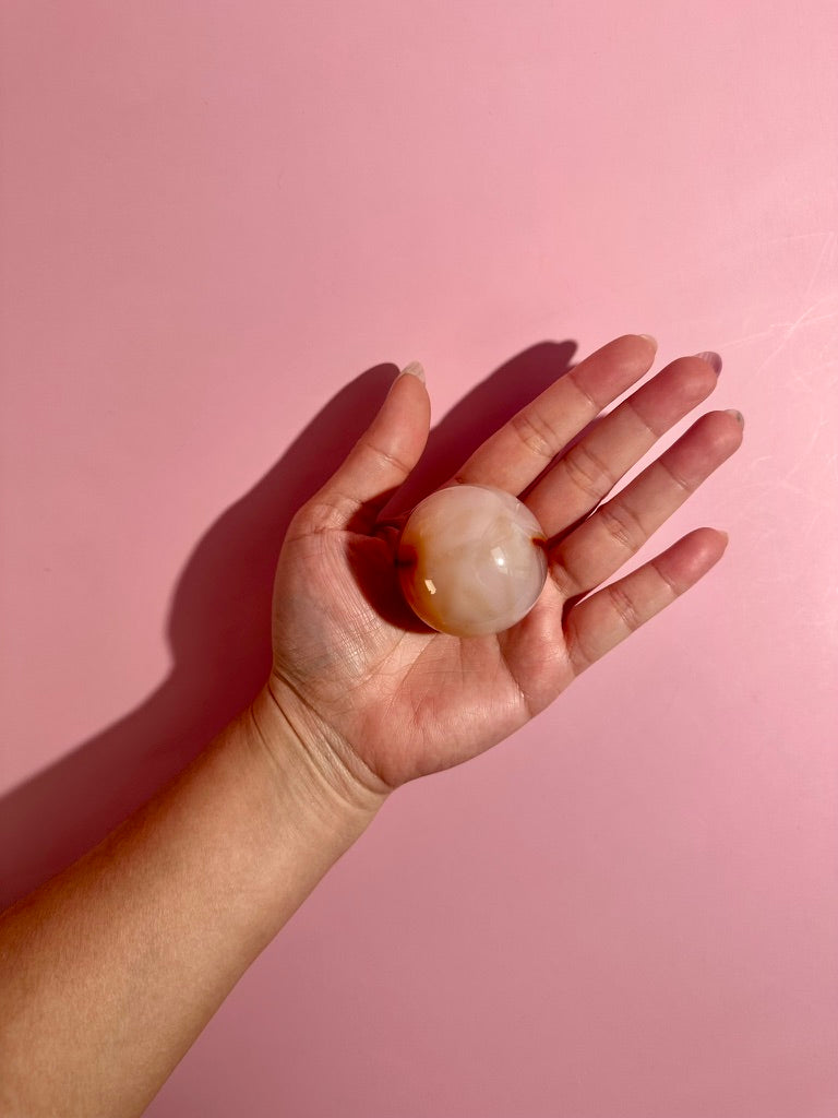 Carnelian Sphere – Option B | Creativity, Passion & Positive Energy Crystal