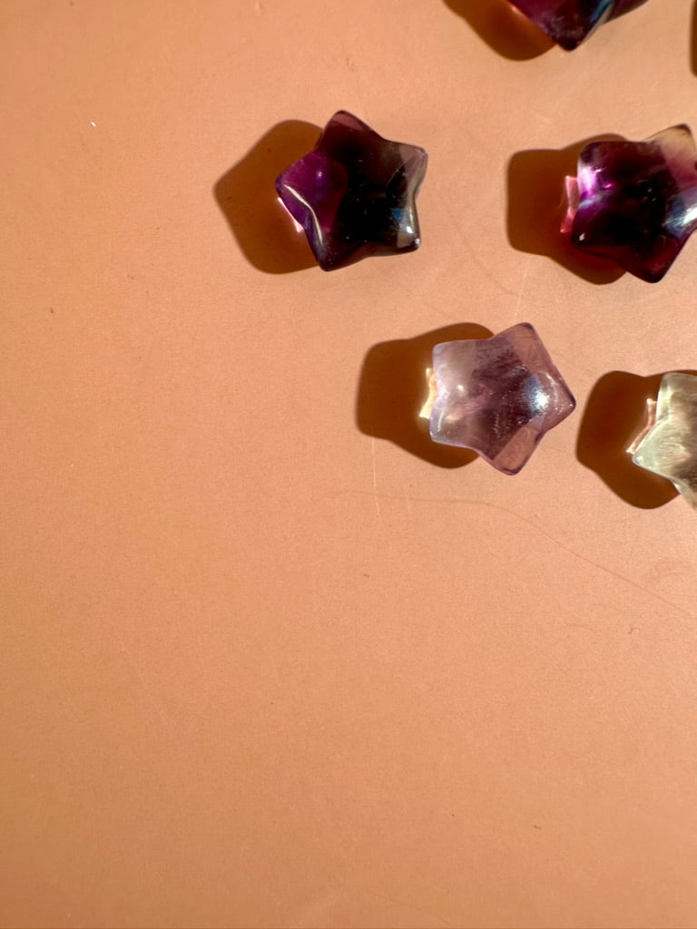 Mini Rainbow Fluorite Star | Celestial Crystal