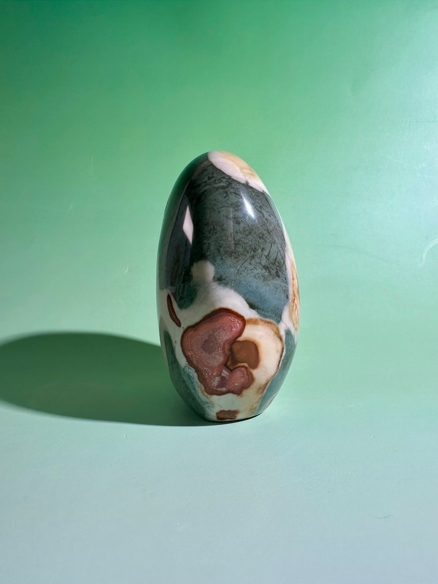 Polychrome Jasper Standing Freeform Option K | Polished Collector Crystal