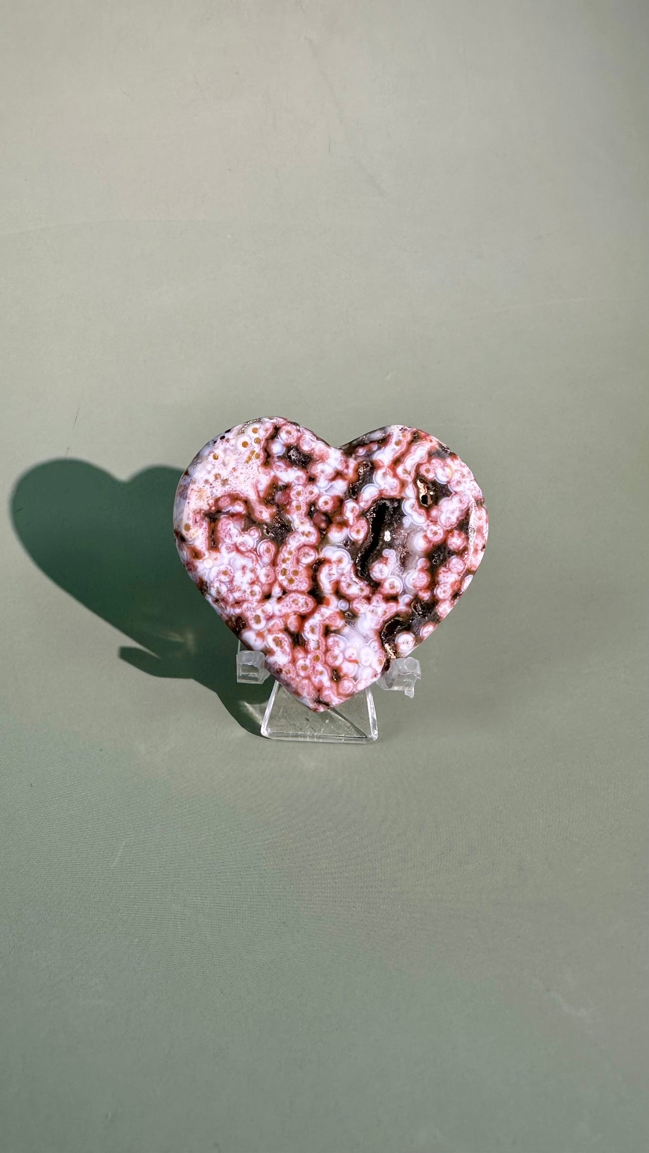 Ocean Jasper Heart Carving – Option K