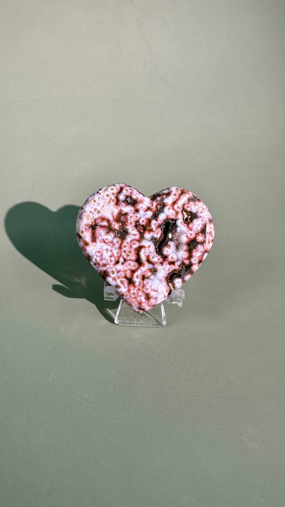 Ocean Jasper Heart Carving – Option K