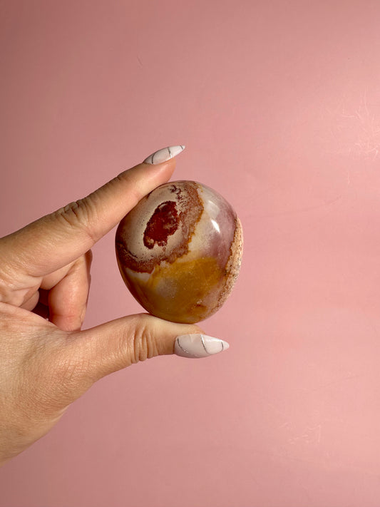Polychrome Jasper Palm Stone – Option A