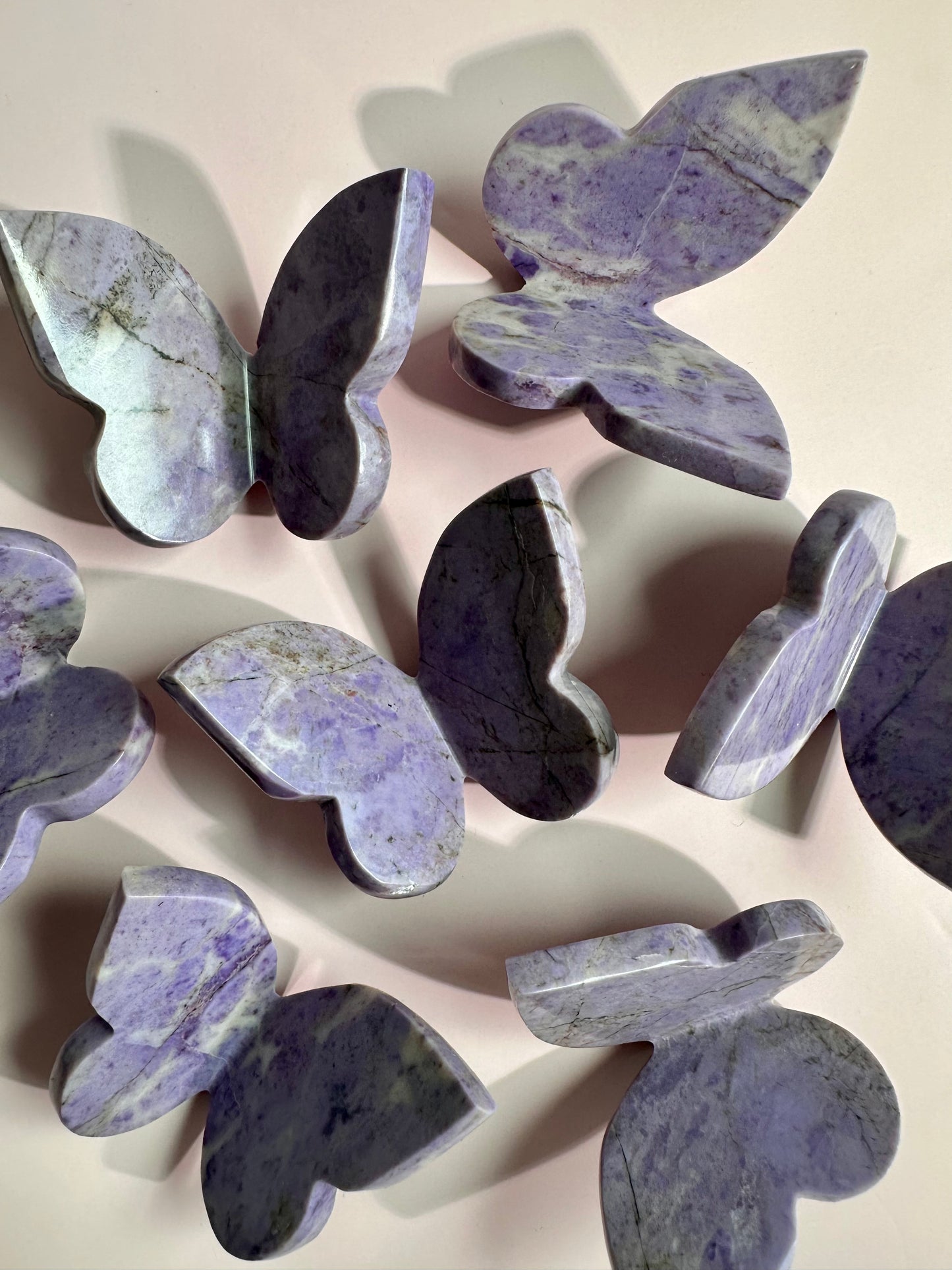 3D Purple Jade Butterfly Carving