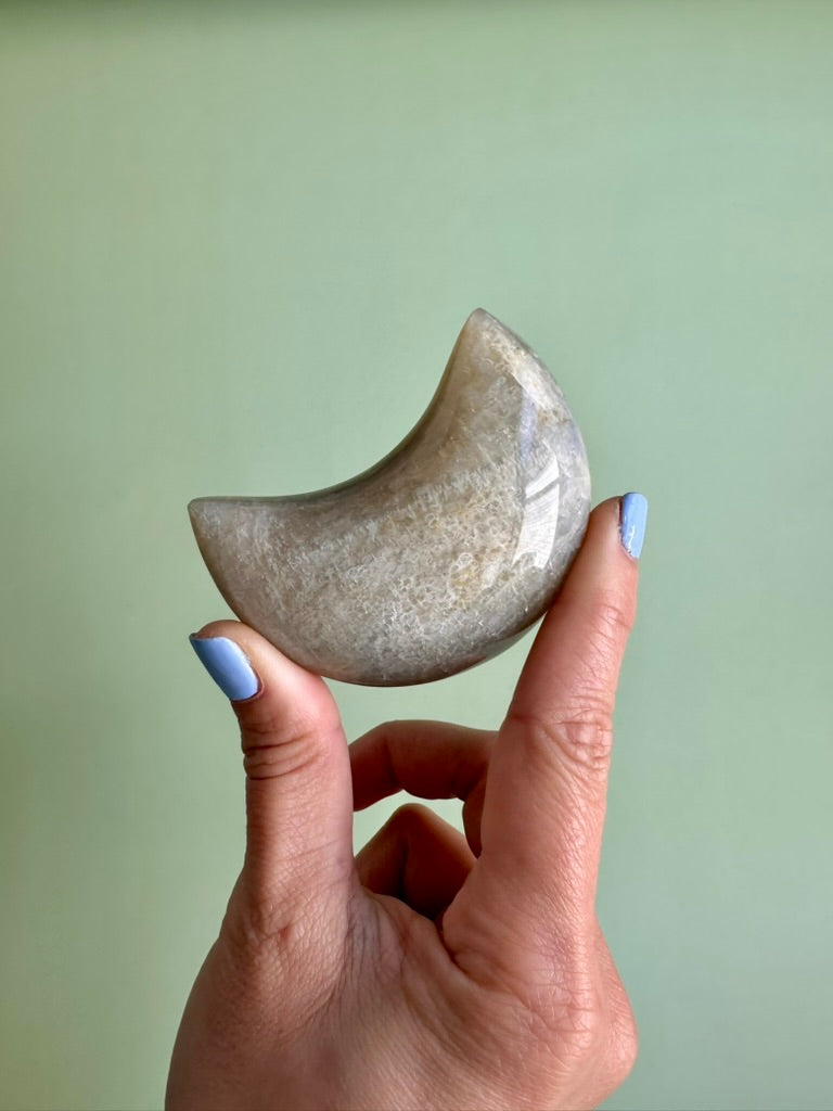 Medium Moonstone Crescent Moon