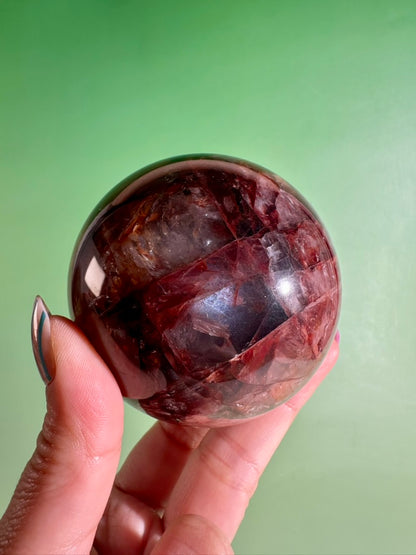 Fire Quartz Sphere – Option C | Grounding, Clarity & Empowerment Energy