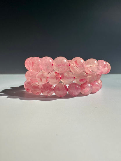 8mm Rhodonite Blossom Beaded Bracelet