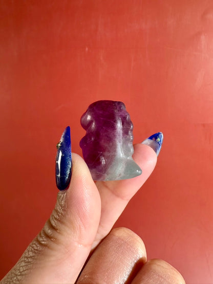 Small Rainbow Fluorite Dinosaur | Crystal Carving