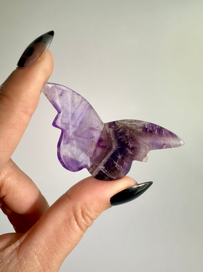 Small Chevron Dream Amethyst 3D Butterfly