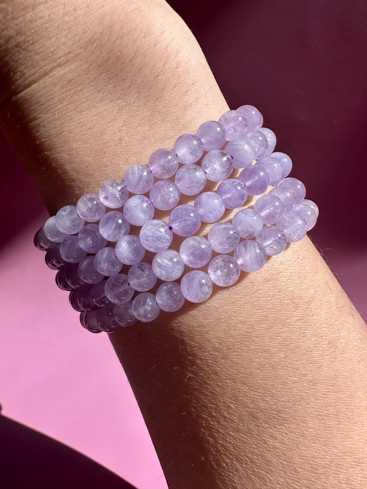 6mm Lavender Jade Bracelet