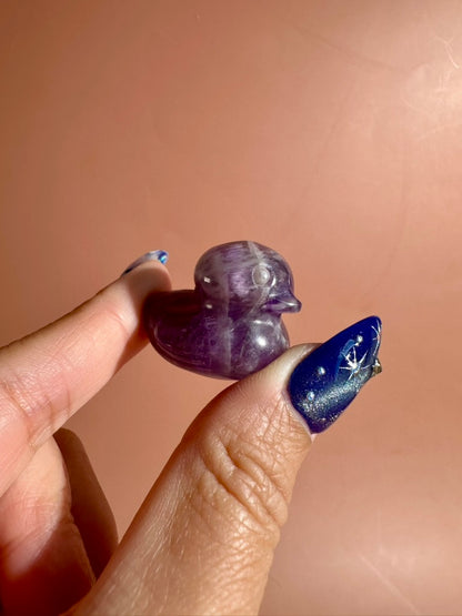 Dream Amethyst Duck | Purple Crystal Carving