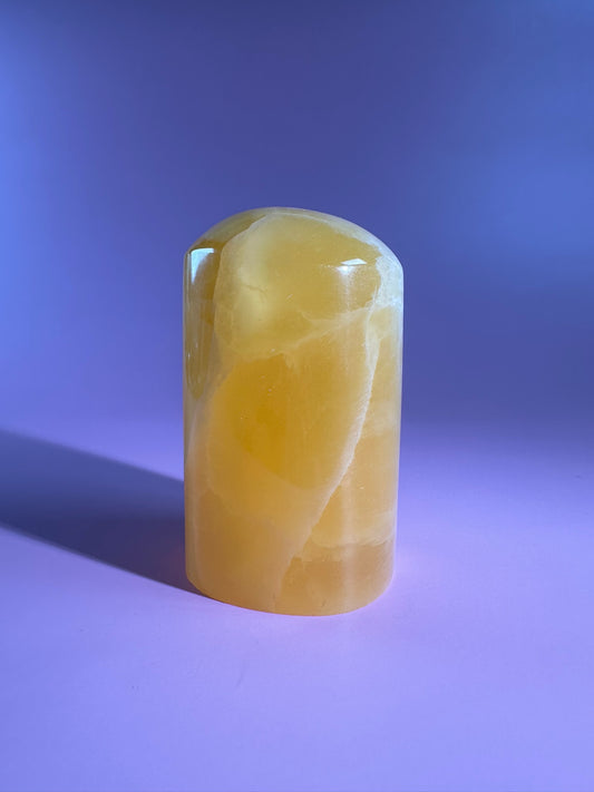 Orange Honeycomb Calcite Freeform - A