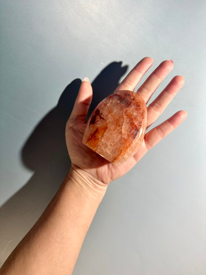 Fire Quartz Standing Freeform Option A | One-of-a-Kind Hematoid Quartz Crystal