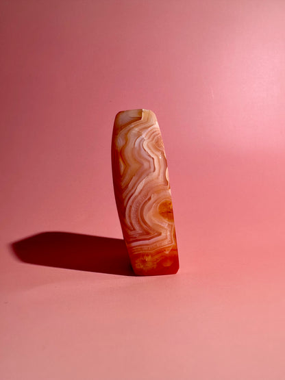 Carnelian Agate Geometric Freeform – Option D | Empowerment, Joy & Transformation Energy