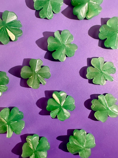 Mini Green Aventurine Lucky Clover | Crystal Carving