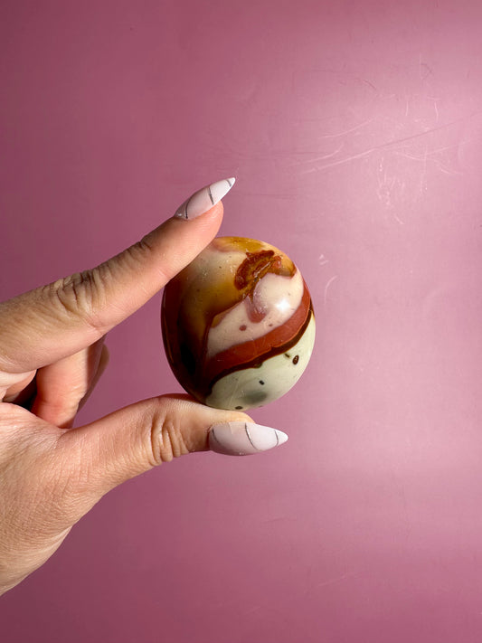 Polychrome Jasper Palm Stone – Option E