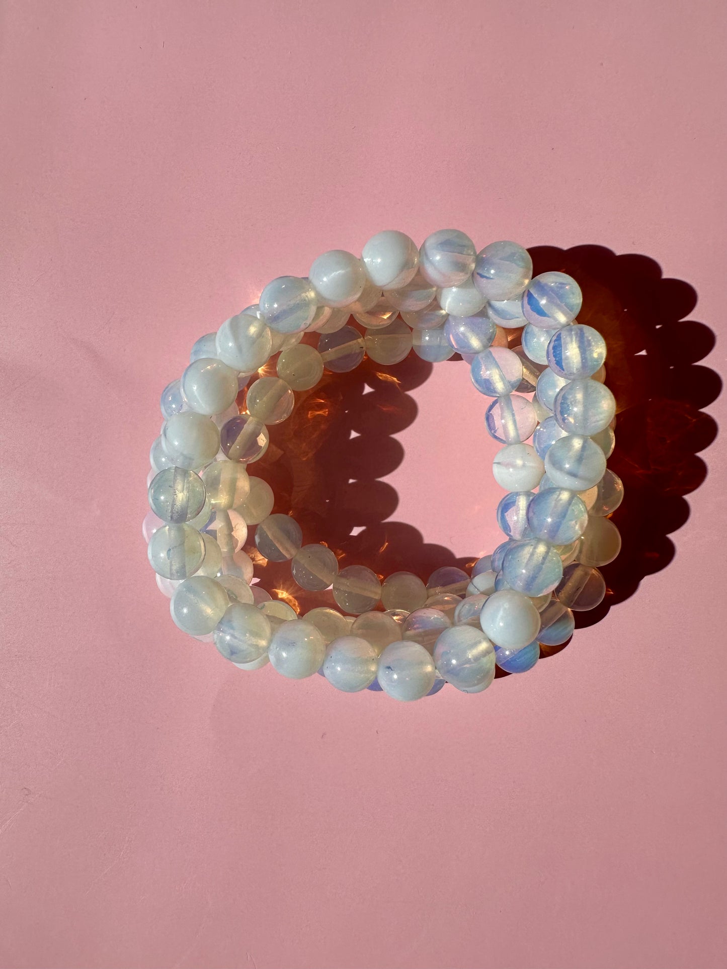8mm Opalite Beaded Bracelet