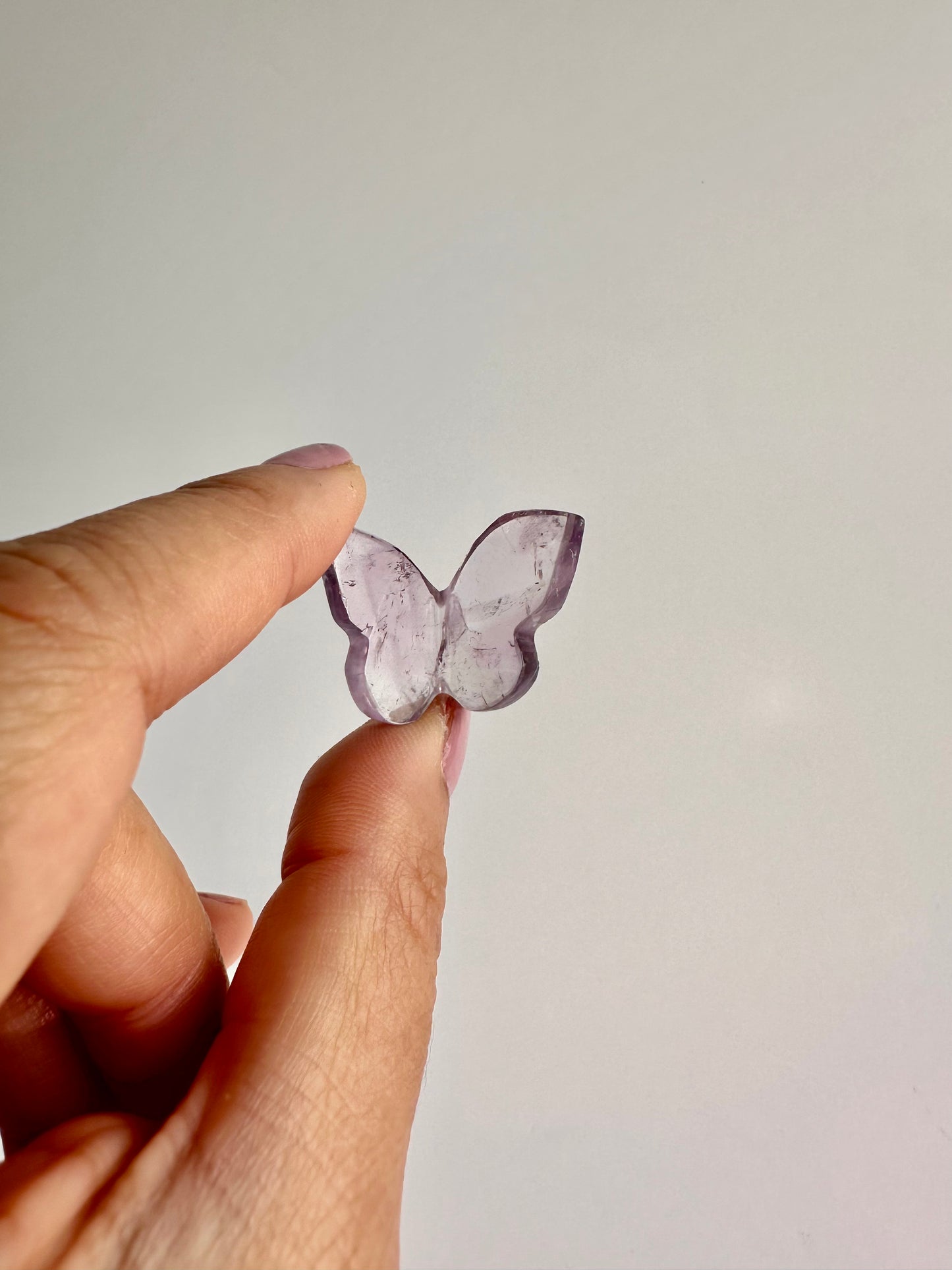 Mini 3D Amethyst Butterfly Carving