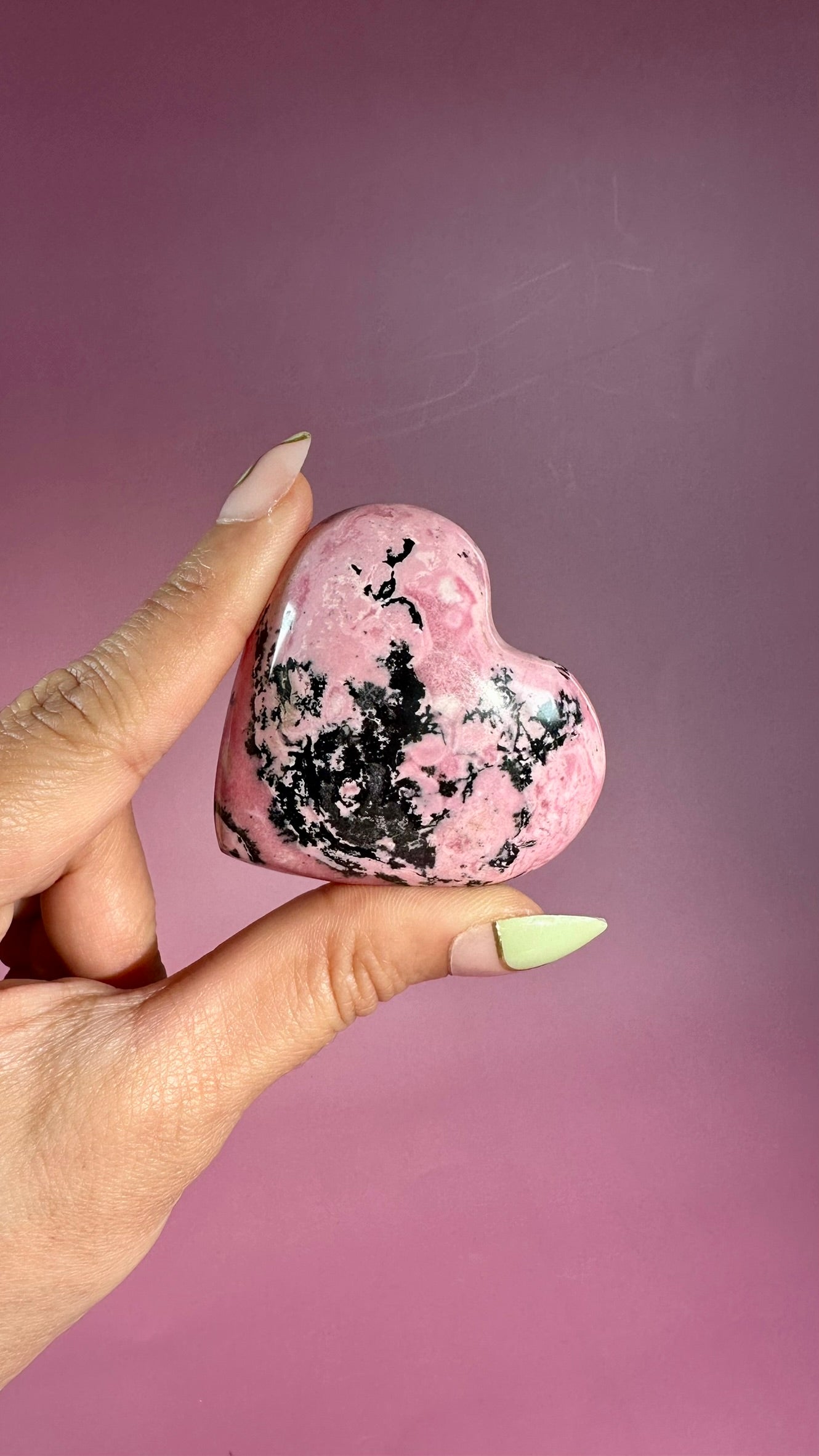 Peruvian Rhodonite Heart – Option A