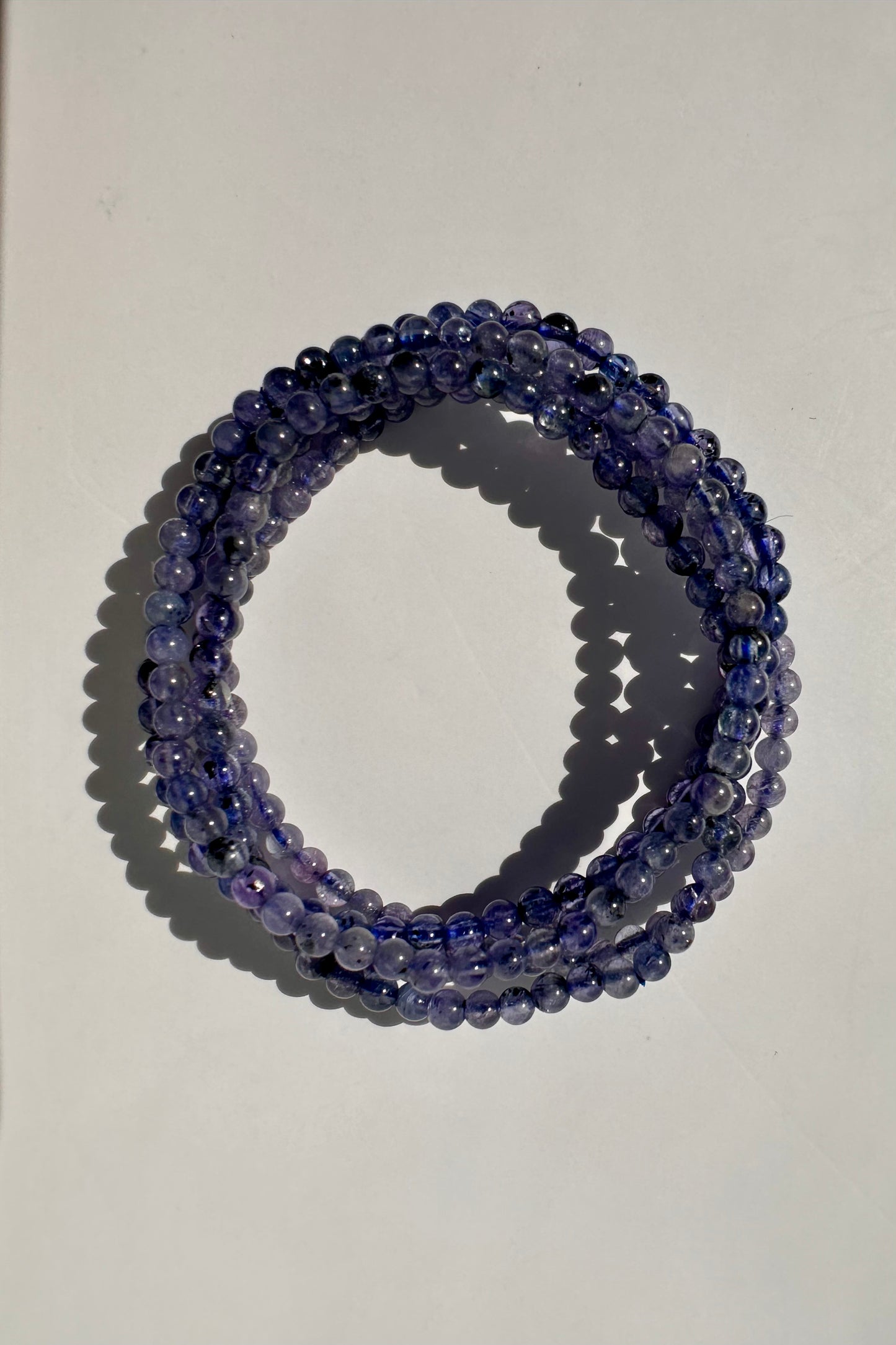 3mm Tanzanite Beaded Bracelet