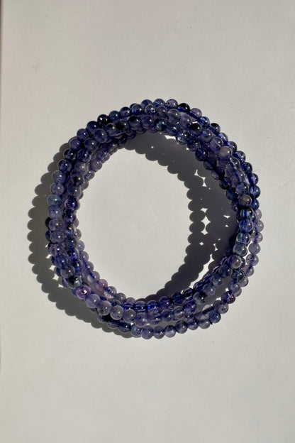 3mm Tanzanite Beaded Bracelet