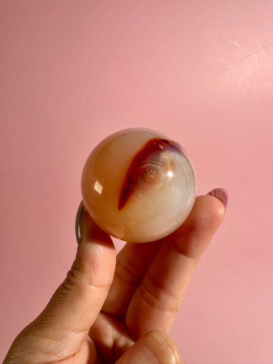 Carnelian Sphere – Option B | Creativity, Passion & Positive Energy Crystal
