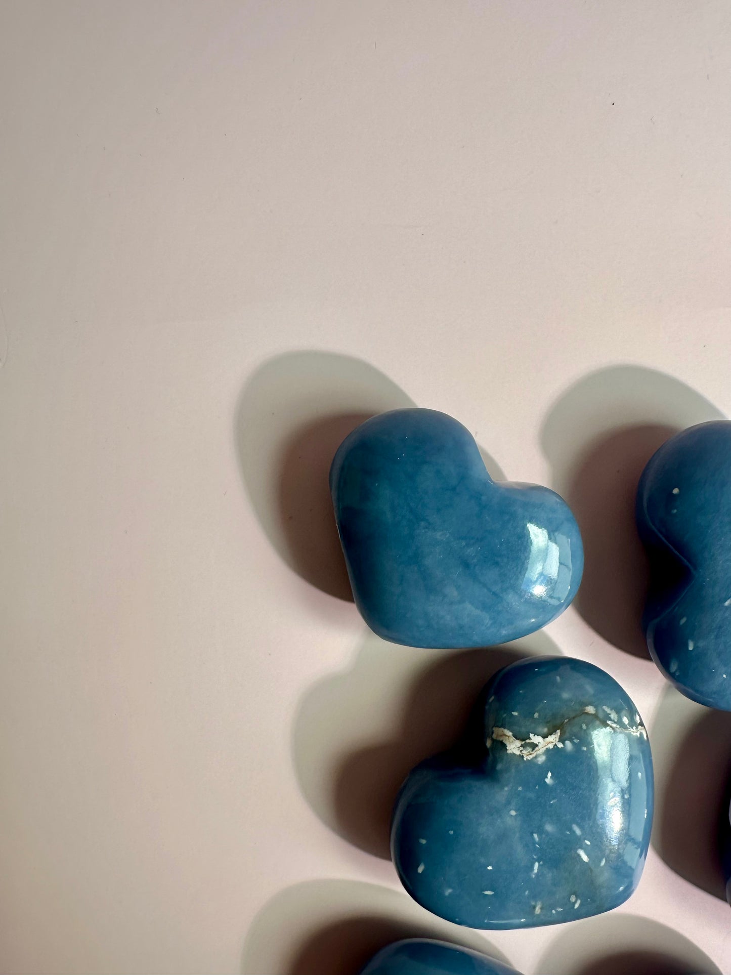 Angelite Standing Heart Carving