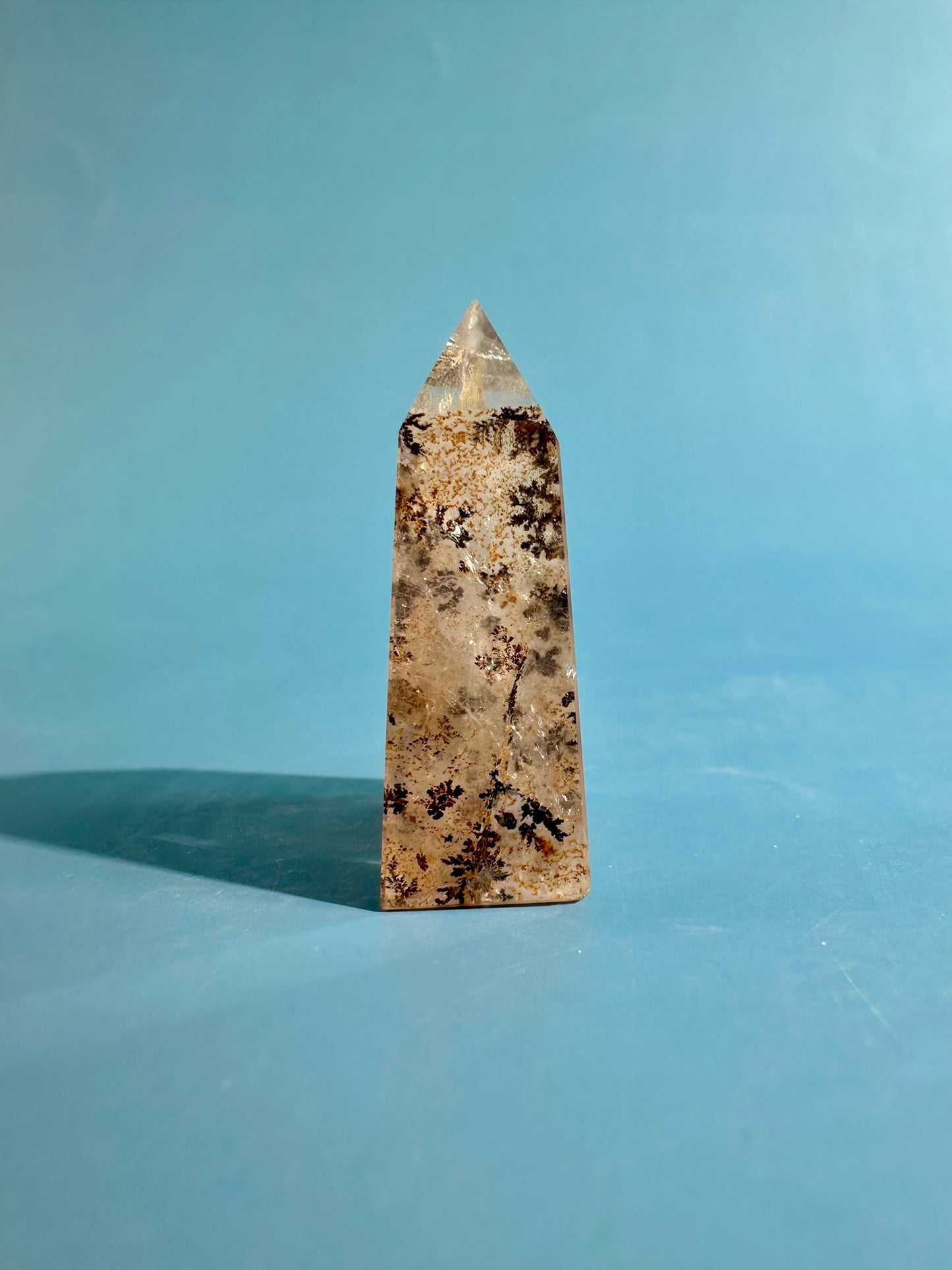 Dendritic Quartz Tower – Option A | Growth, Clarity & Grounding Energy