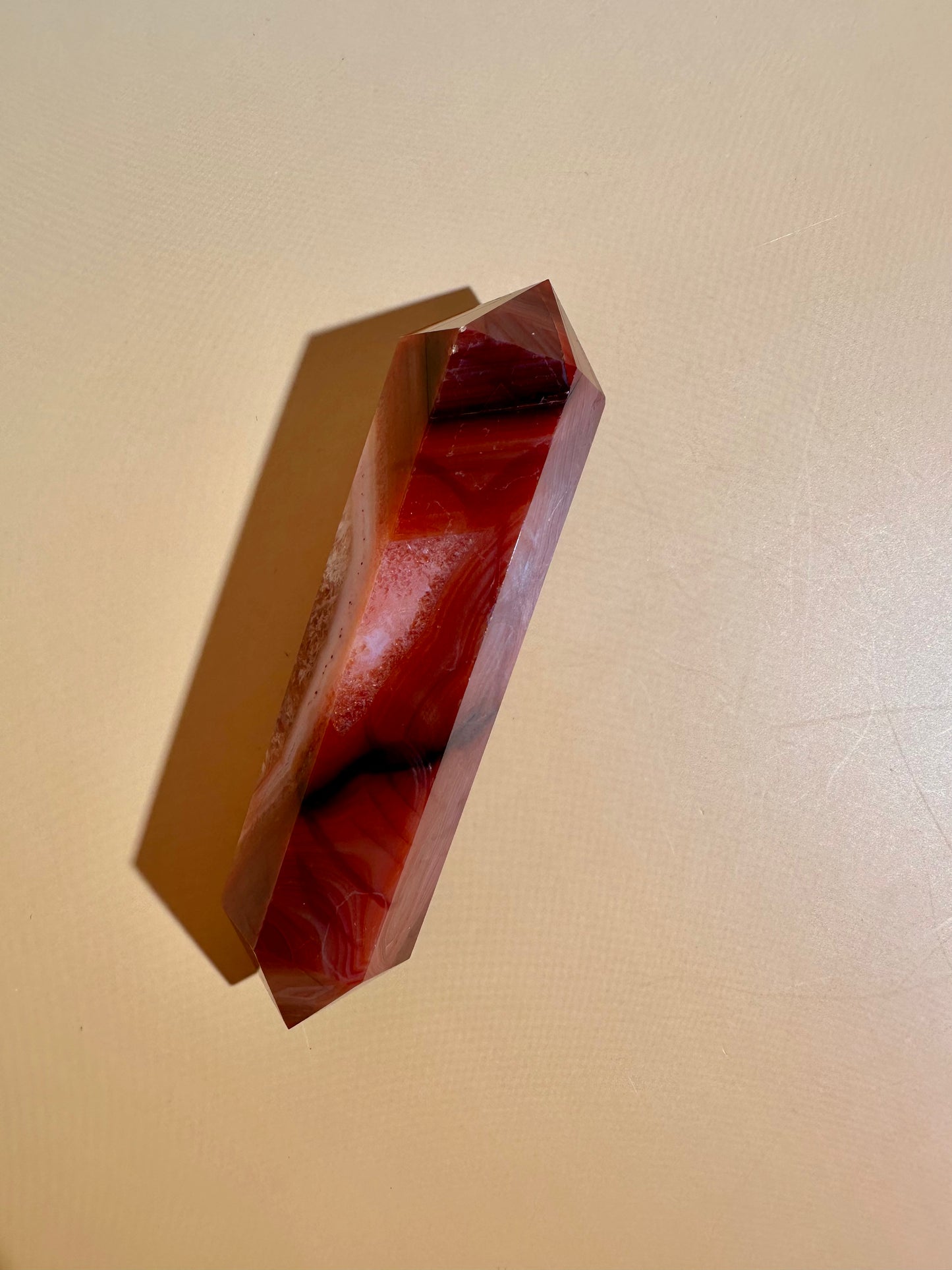 Carnelian Double Terminated Point – Option F | Manifestation, Courage & Success Energy