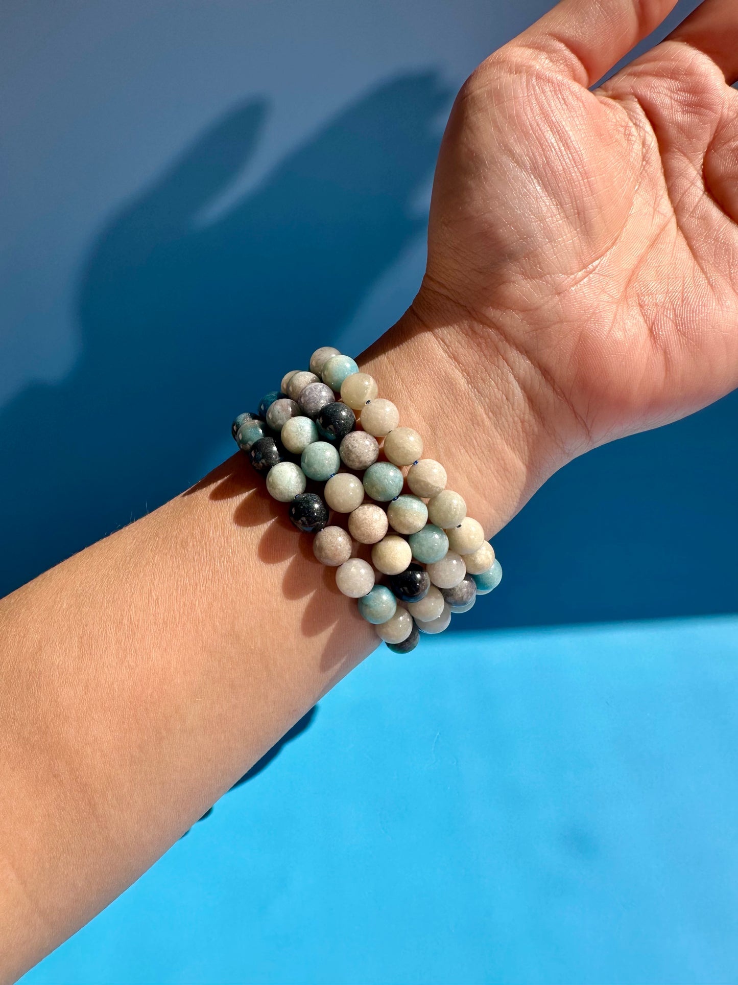 8mm Trolleite Beaded Bracelet
