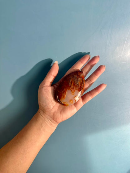 Indonesian Red Moss Agate Flame – Option B | Vitality, Stability & Collector Crystal