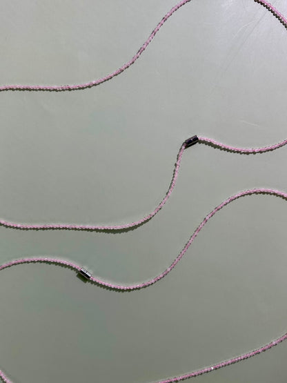 2mm Faceted Rose Quartz Necklace & Bracelet Wrap | Magnetic Clasp Jewelry