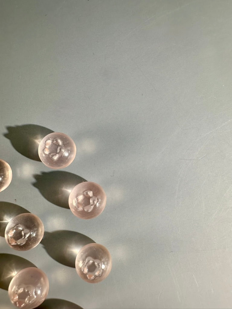 Mini Rose Quartz Blueberry | Cute Crystal Carving