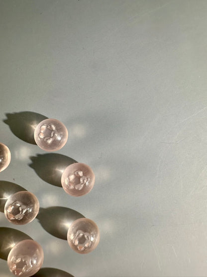 Mini Rose Quartz Blueberry | Cute Crystal Carving