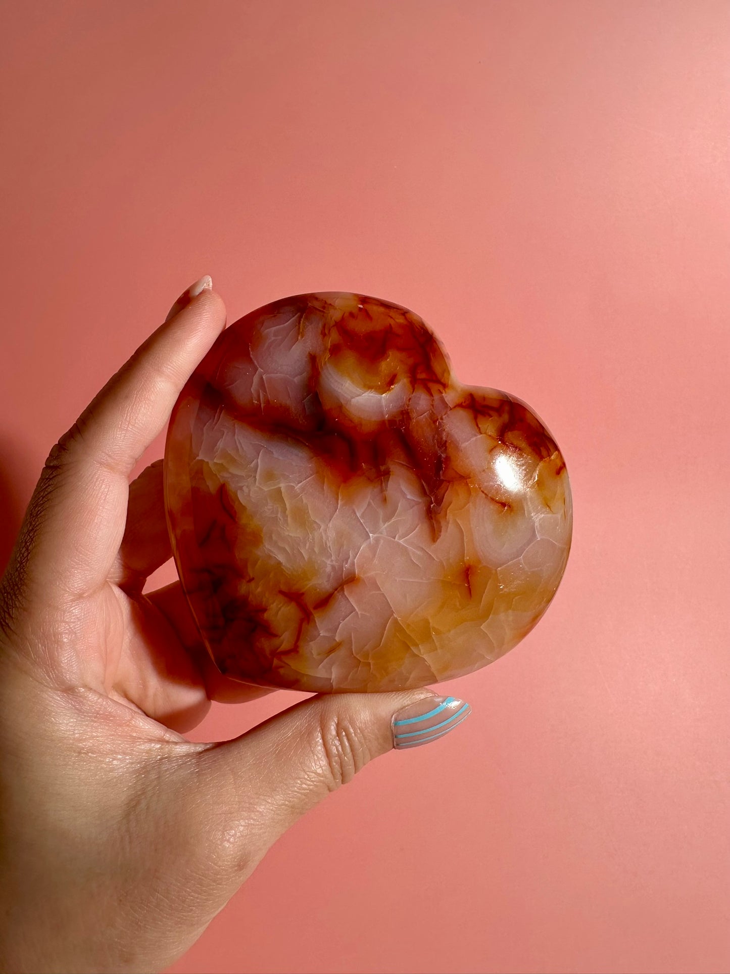Carnelian Heart – Option F | Collector Crystal, Passion & Emotional Strength