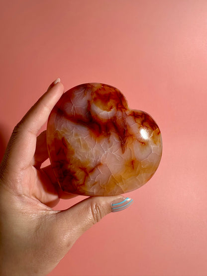 Carnelian Heart – Option F | Collector Crystal, Passion & Emotional Strength