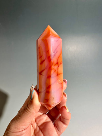 Carnelian Double Terminated Point – Option A | Courage, Vitality & Motivation Energy