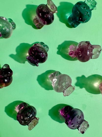 Mini Rainbow Fluorite My Melody Inspired Kawaii Bunny Crystal