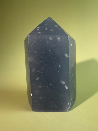 Large Peruvian Snowflake Angelite Tower - C