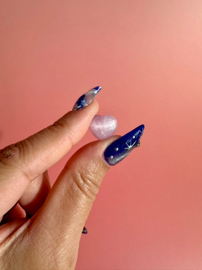Mini Kunzite Heart | Pink Crystal Carving
