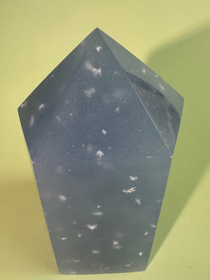 Large Peruvian Snowflake Angelite Tower - C