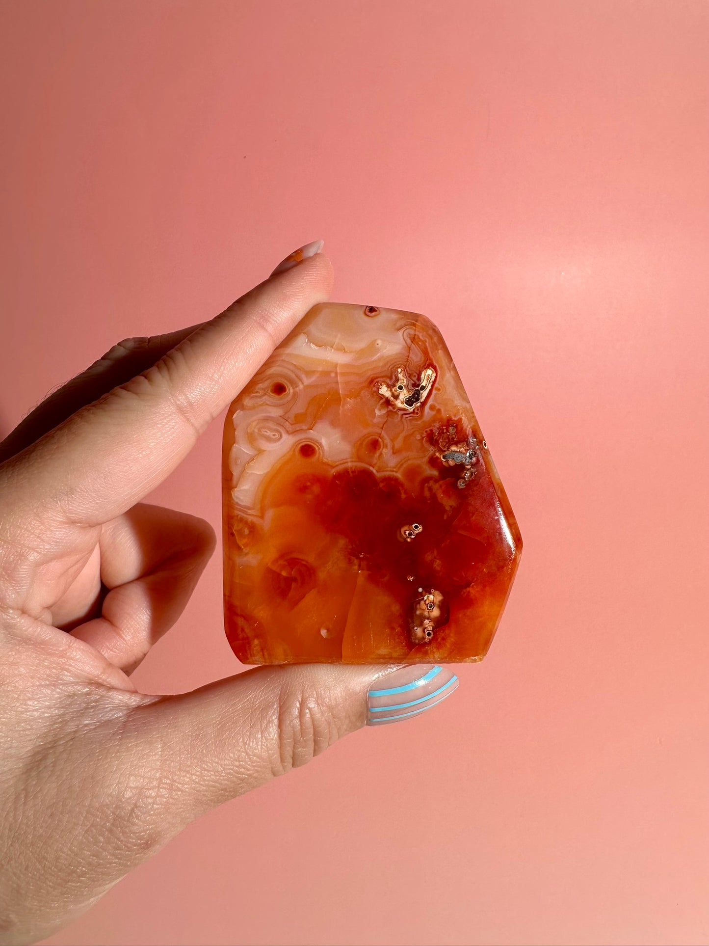 Carnelian Agate Geometric Freeform – Option D | Empowerment, Joy & Transformation Energy