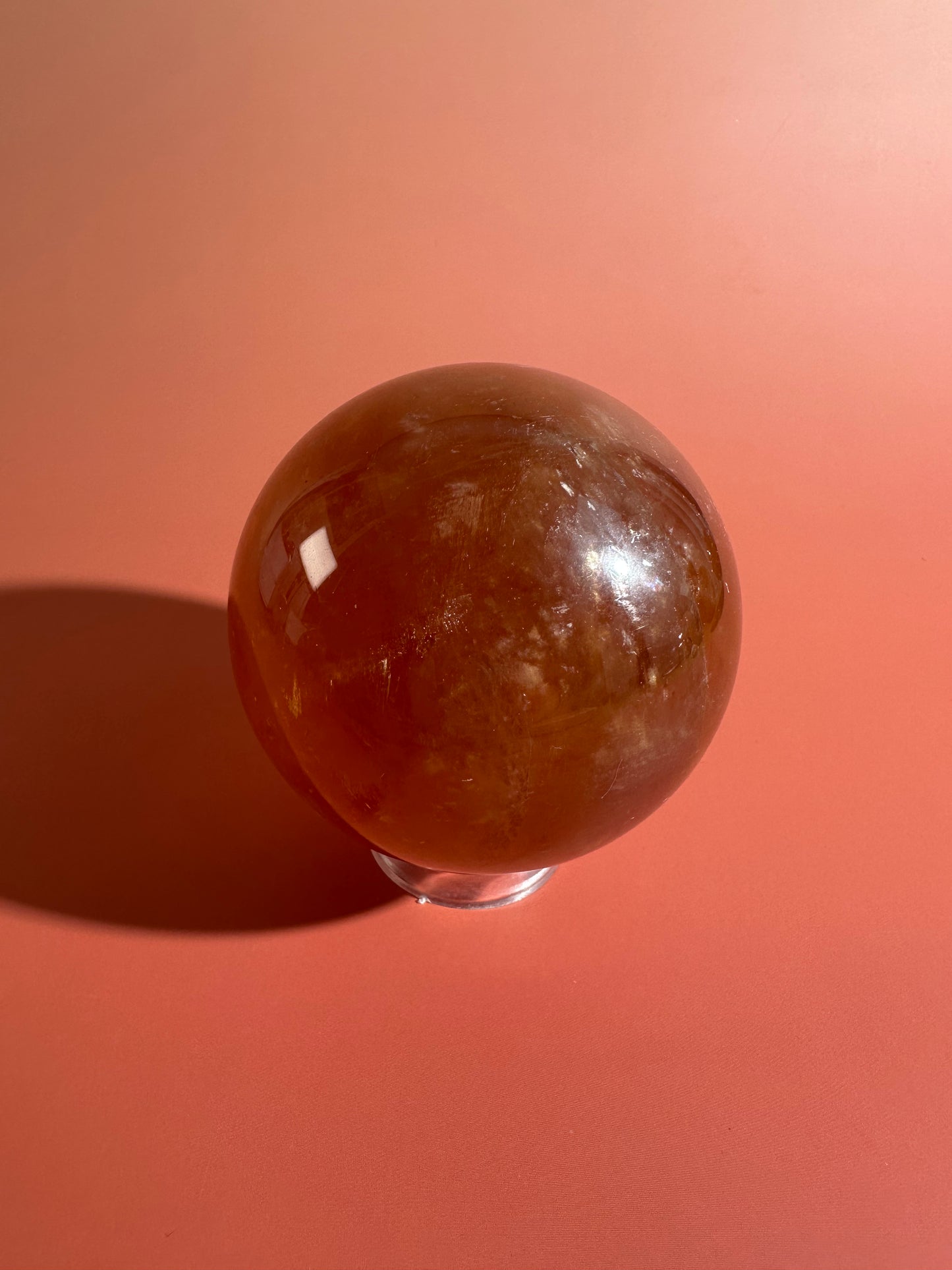 Honey Calcite Sphere – Option C | Collector Crystal, Empowerment & Positive Energy