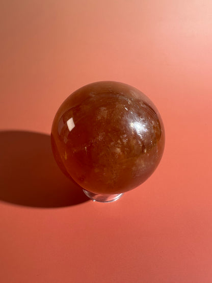 Honey Calcite Sphere – Option C | Collector Crystal, Empowerment & Positive Energy
