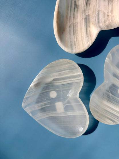 White Onyx Heart Dish
