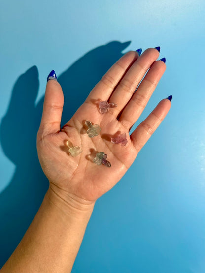Mini Rainbow Fluorite Dragonfly | Crystal Carving