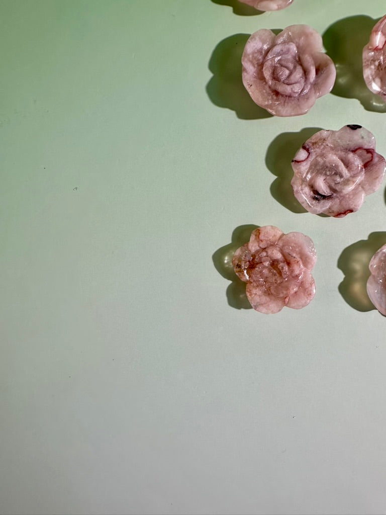 Small Flower Agate Flower | Floral Crystal Carving