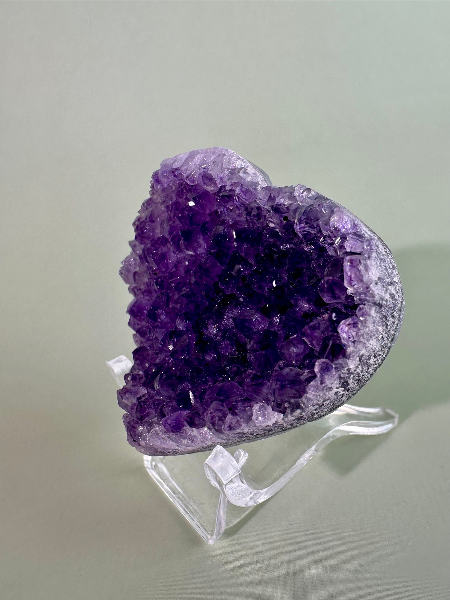 Small Druzy Amethyst Heart - E
